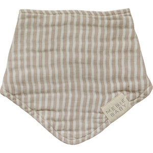 Taupe Stripe Muslin Bib Taupe Stripe Muslin Bib