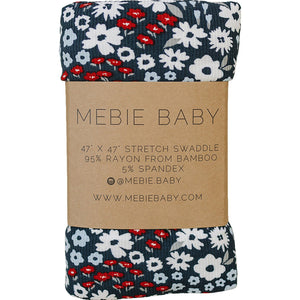 Americana Floral Ribbed Bamboo Stretch Swaddle Americana Floral Ribbed Bamboo Stretch Swaddle