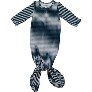 Navy Stripes Bamboo Knot Gown Navy Stripes Bamboo Knot Gown