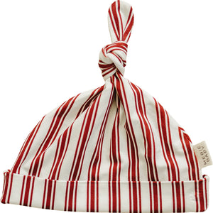 Red Stripe Bamboo Newborn Knot Hat Red Stripe Bamboo Newborn Knot Hat