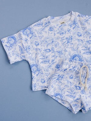 Shorts Set | Blue Flowers Shorts Set | Blue Flowers