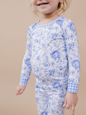 Bamboo Two Piece Set | Blue Flowers Bamboo Two Piece Set | Blue Flowers