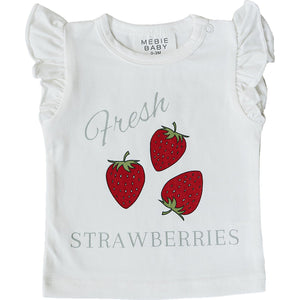 Strawberry Ruffle Tee Strawberry Ruffle Tee