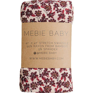 Antique Floral Ribbed Bamboo Stretch Swaddle Antique Floral Ribbed Bamboo Stretch Swaddle