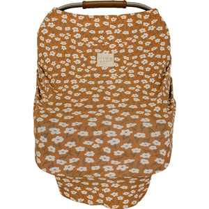 Mustard Floral Bamboo Multi-Use Cover Mustard Floral Bamboo Multi-Use Cover