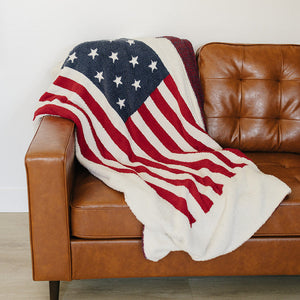 American Flag Plush Blanket American Flag Plush Blanket