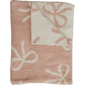 Pink Bow Plush Blanket Pink Bow Plush Blanket