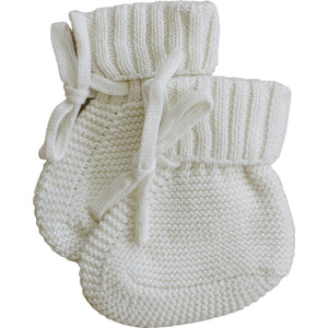 White Knit Booties White Knit Booties