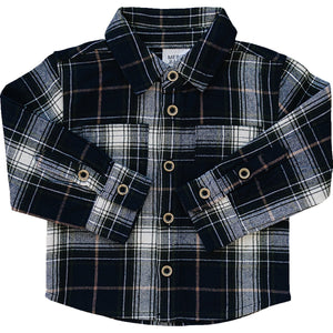 Navy Plaid Button Up Shirt Navy Plaid Button Up Shirt