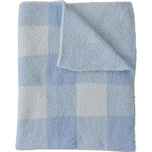 Light Blue Plaid Plush Blanket Light Blue Plaid Plush Blanket