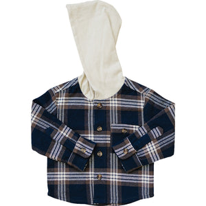 Plaid Hooded Button Up Shirt Plaid Hooded Button Up Shirt