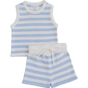 Blue Stripe Short Tank Set Blue Stripe Short Tank Set