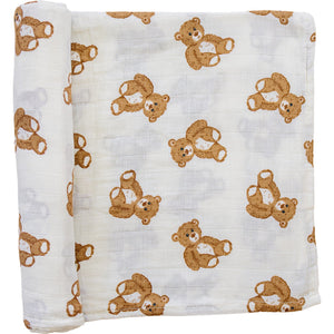 Teddy Bear Muslin Swaddle Blanket Teddy Bear Muslin Swaddle Blanket