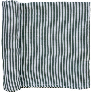 Green Stripes Muslin Swaddle Blanket Green Stripes Muslin Swaddle Blanket