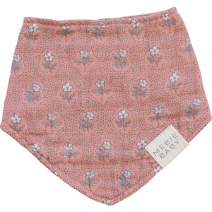 Vintage Pink Floral Classic Muslin Bib Vintage Pink Floral Classic Muslin Bib