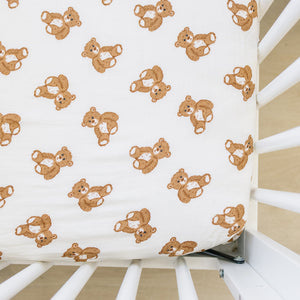 Teddy Bear Muslin Crib Sheet Teddy Bear Muslin Crib Sheet