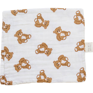 Teddy Bear Muslin Burp Cloth Teddy Bear Muslin Burp Cloth