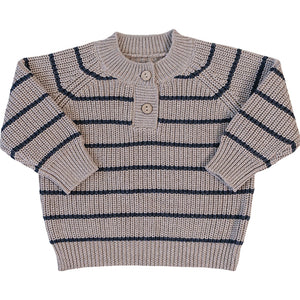 Brown + Charcoal Stripe Knit Sweater Brown + Charcoal Stripe Knit Sweater