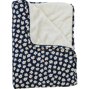 Navy Daisy Bamboo Fleece Quilt Navy Daisy Bamboo Fleece Quilt