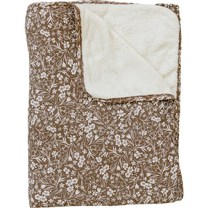 Brown Floral Bamboo Fleece Quilt Brown Floral Bamboo Fleece Quilt