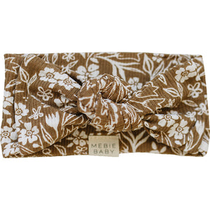 Brown Floral Ribbed Bamboo Head Wrap Brown Floral Ribbed Bamboo Head Wrap