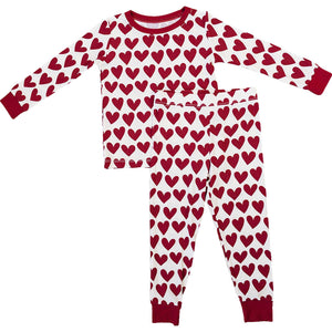 Hearts Ribbed Bamboo Cozy Set Hearts Ribbed Bamboo Cozy Set