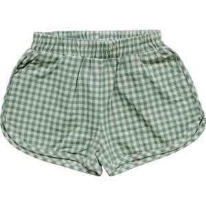 Green Gingham Shorts Green Gingham Shorts
