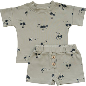 Palm Tree Button Short Set Palm Tree Button Short Set