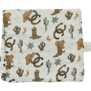 Outlaw Cowboy Muslin Burp Cloth Outlaw Cowboy Muslin Burp Cloth