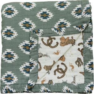 Southwest Aztec + Outlaw Cowboy Muslin Quilt Southwest Aztec + Outlaw Cowboy Muslin Quilt