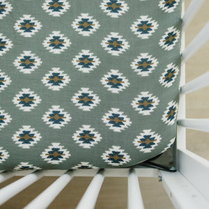 Southwest Aztec Muslin Crib Sheet Southwest Aztec Muslin Crib Sheet