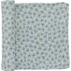 Blue Blossom Muslin Swaddle Blanket Blue Blossom Muslin Swaddle Blanket