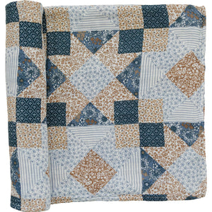 Patchwork Print Muslin Swaddle Blanket Patchwork Print Muslin Swaddle Blanket