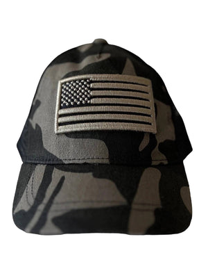 American Flag Kids Trucker Hat, Black Camo American Flag Kids Trucker Hat, Black Camo