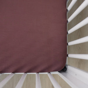 Plum Bamboo Stretch Crib Sheet Plum Bamboo Stretch Crib Sheet