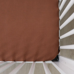 Rust Bamboo Stretch Crib Sheet Rust Bamboo Stretch Crib Sheet