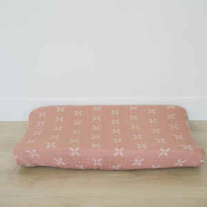 Just Peachy Muslin Changing Pad Cover Just Peachy Muslin Changing Pad Cover