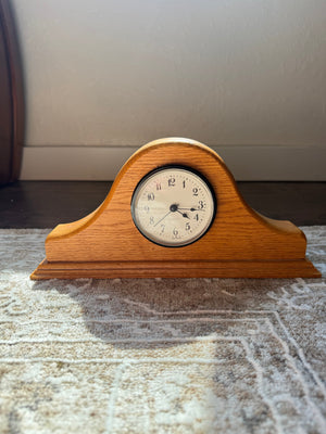 Vintage Oak Mantel Clock