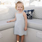 Blue Knit Gingham Dress