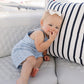 Blue Knit Tank Romper