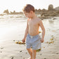 Light Blue Gingham Swim Shorts