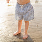 Light Blue Gingham Swim Shorts