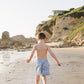 Light Blue Gingham Swim Shorts