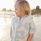 Coastal Floral Zip-Up Organic Cotton Beach Poncho