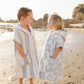 Seaside Stripe Zip-Up Organic Cotton Beach Poncho