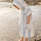 Seaside Stripe Zip-Up Organic Cotton Beach Poncho