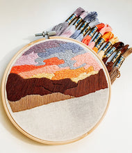 Load image into Gallery viewer, Beginner Embroidery Kit | Desert Sunset
