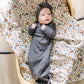 Charcoal Organic Cotton Ribbed Knot Gown