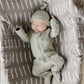 Sage Organic Cotton Ribbed Zipper