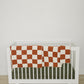 Rust Checkered Plush Blanket